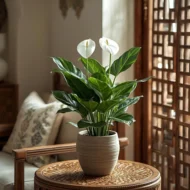 Elegant Anthurium White plant adding tropical charm and freshness to modern indoor décor