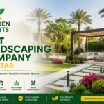 Best landscaping company in Qatar by Gardenplantsqtr featuring luxury villa garden design, outdoor landscaping, smart irrigation, and modern green spaces.